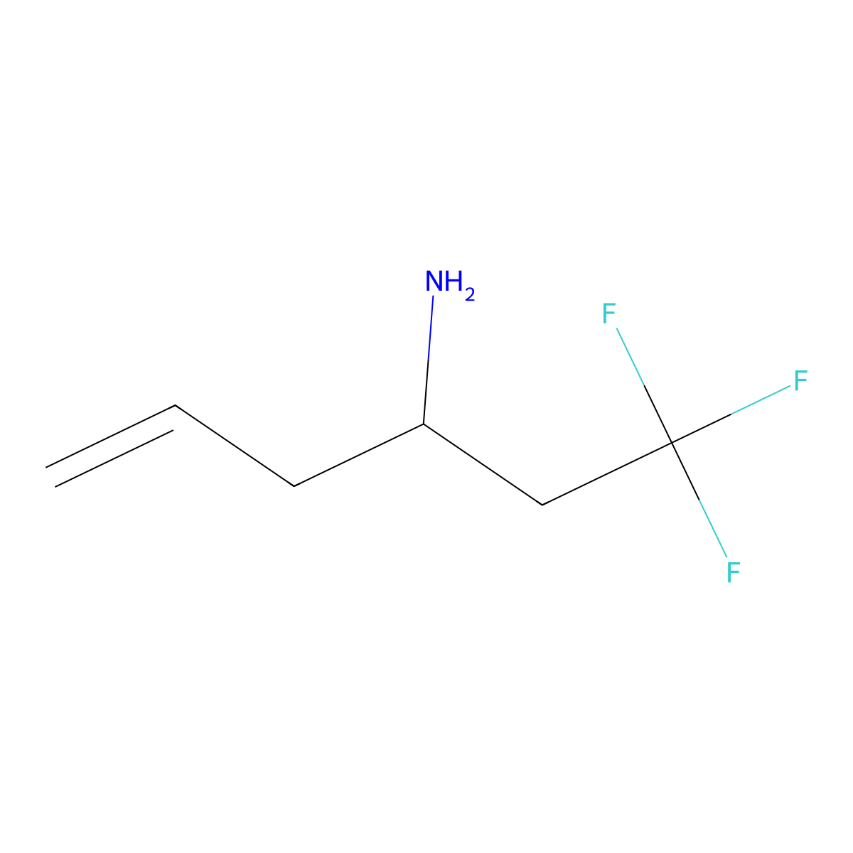 1,1,1-Trifluorohex-5-en-3-amine molecular structure, CAS 1251257-77-8