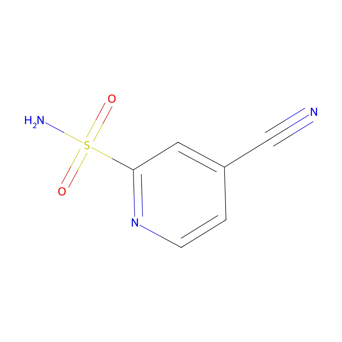 4-Cyanopyridine-2-sulfonamide molecular structure, CAS 1251259-15-0