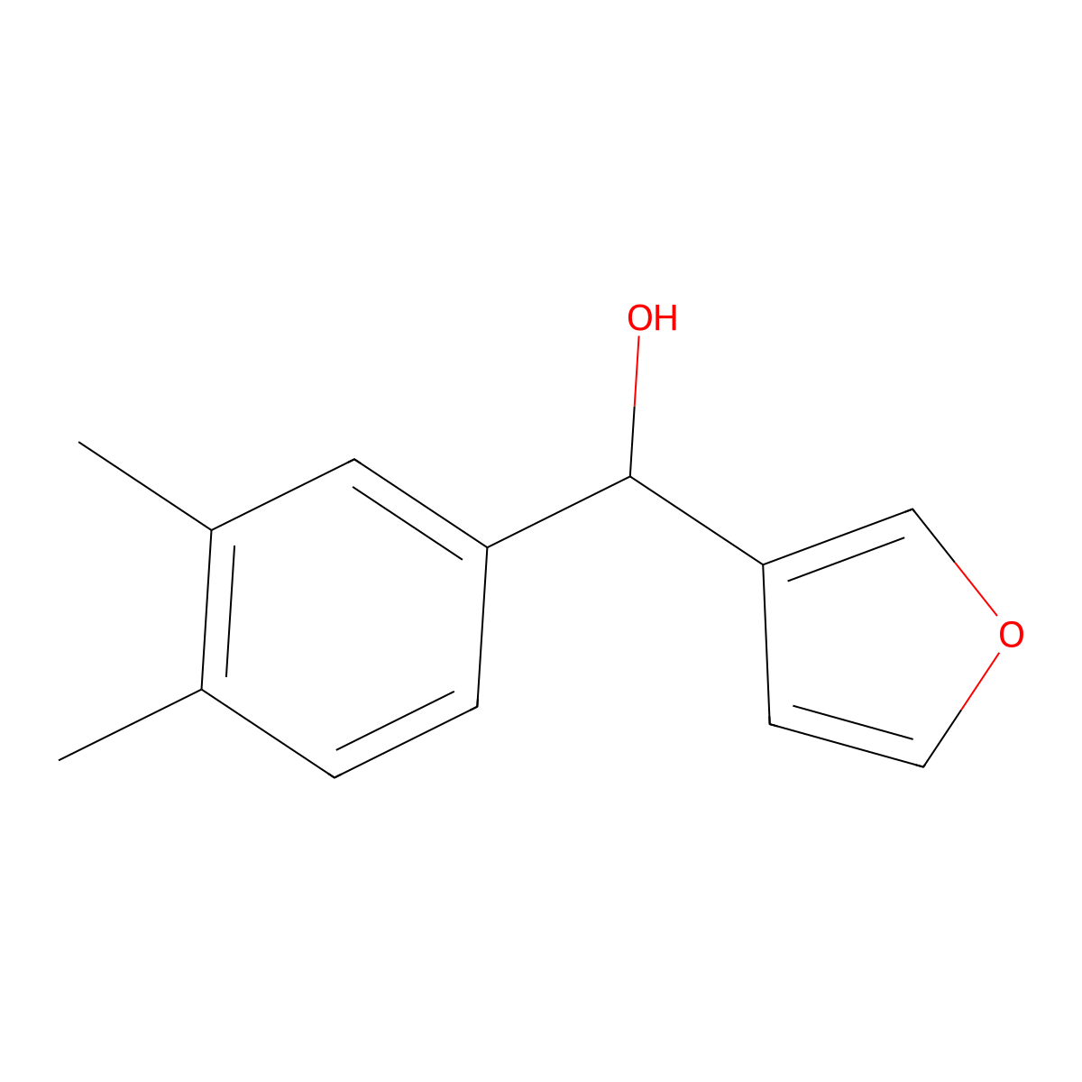 3,4-Dimethylphenyl-(3-furyl)methanol molecular structure, CAS 1251259-24-1