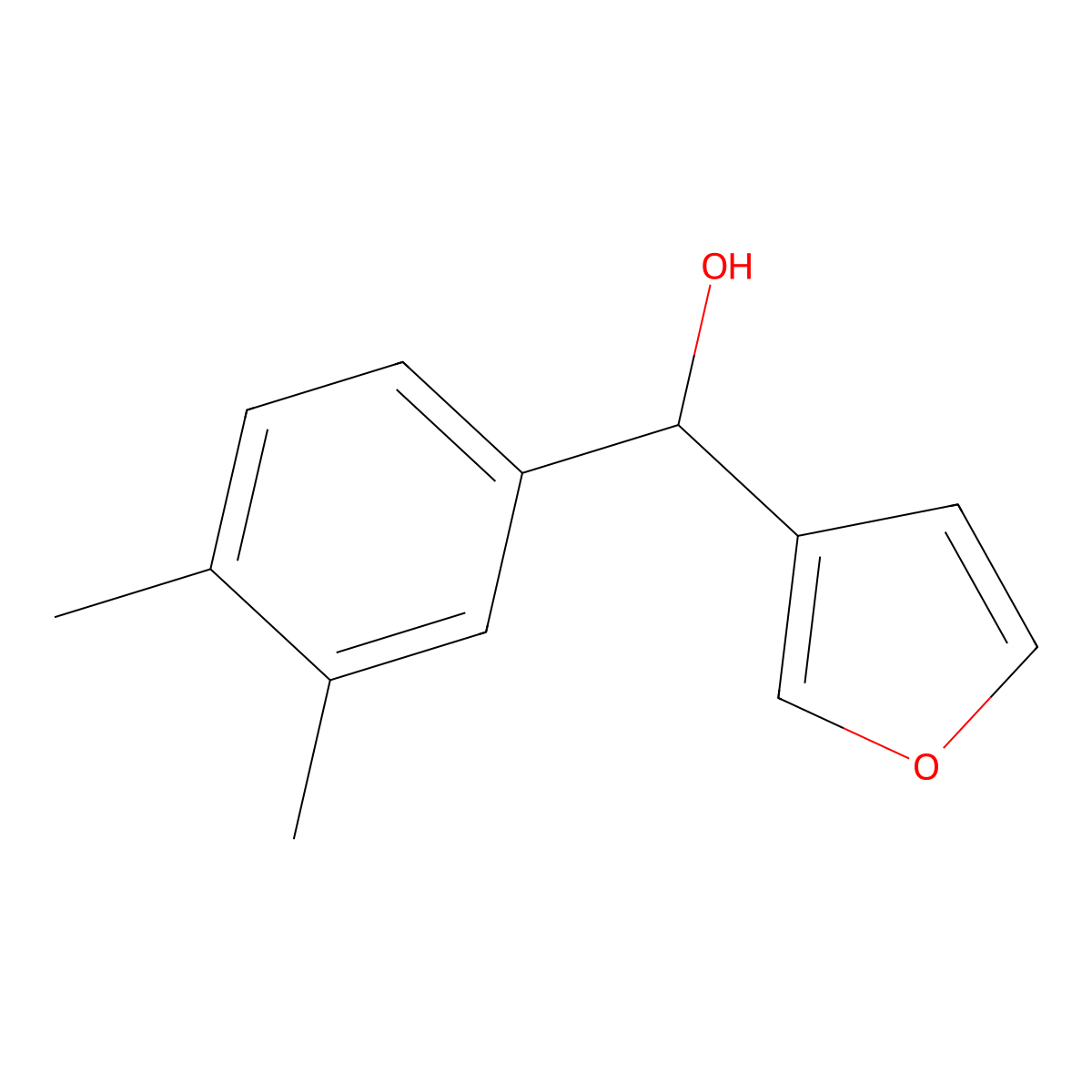 3,4-Dimethylphenyl-(3-furyl)methanol molecular structure, CAS 1251259-24-1