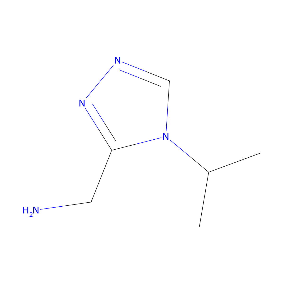 [4-(propan-2-yl)-4H-1,2,4-triazol-3-yl]methanamine molecular structure, CAS 1251259-30-9