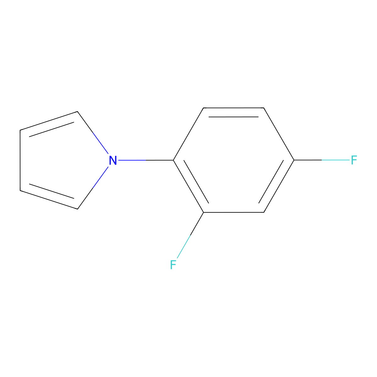 1-(2,4-Difluorophenyl)-1h-pyrrole molecular structure, CAS 125126-63-8