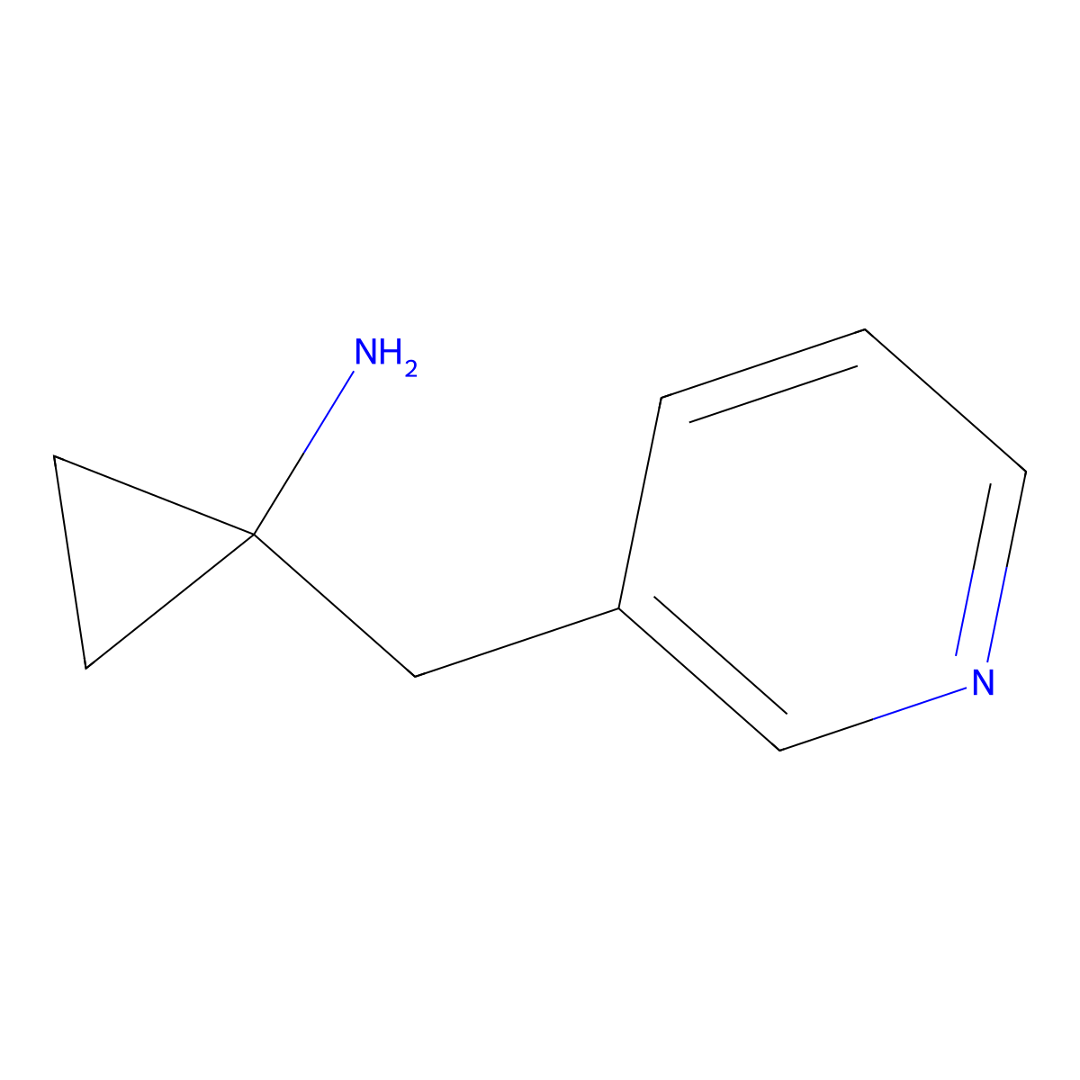 1-[(Pyridin-3-yl)methyl]cyclopropan-1-amine molecular structure, CAS 1251260-28-2
