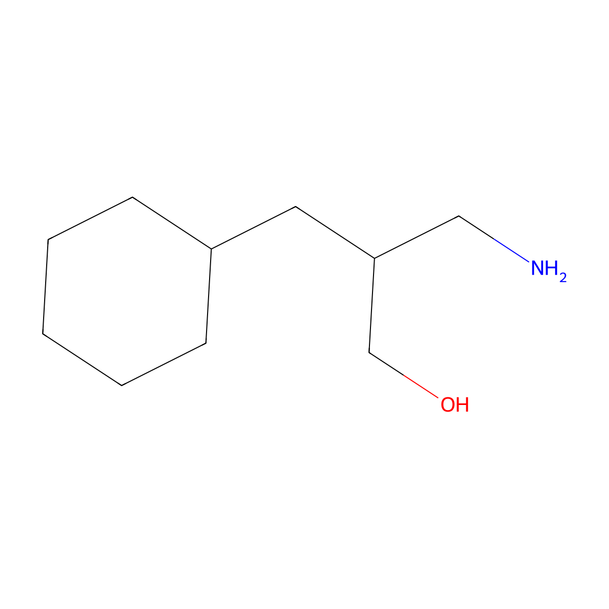 3-Amino-2-(cyclohexylmethyl)propan-1-ol molecular structure, CAS 1251261-18-3