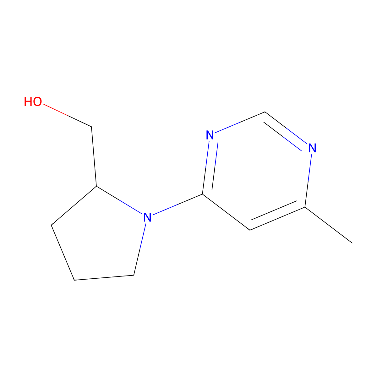 [1-(6-Methylpyrimidin-4-yl)pyrrolidin-2-yl]methanol molecular structure, CAS 1251262-73-3