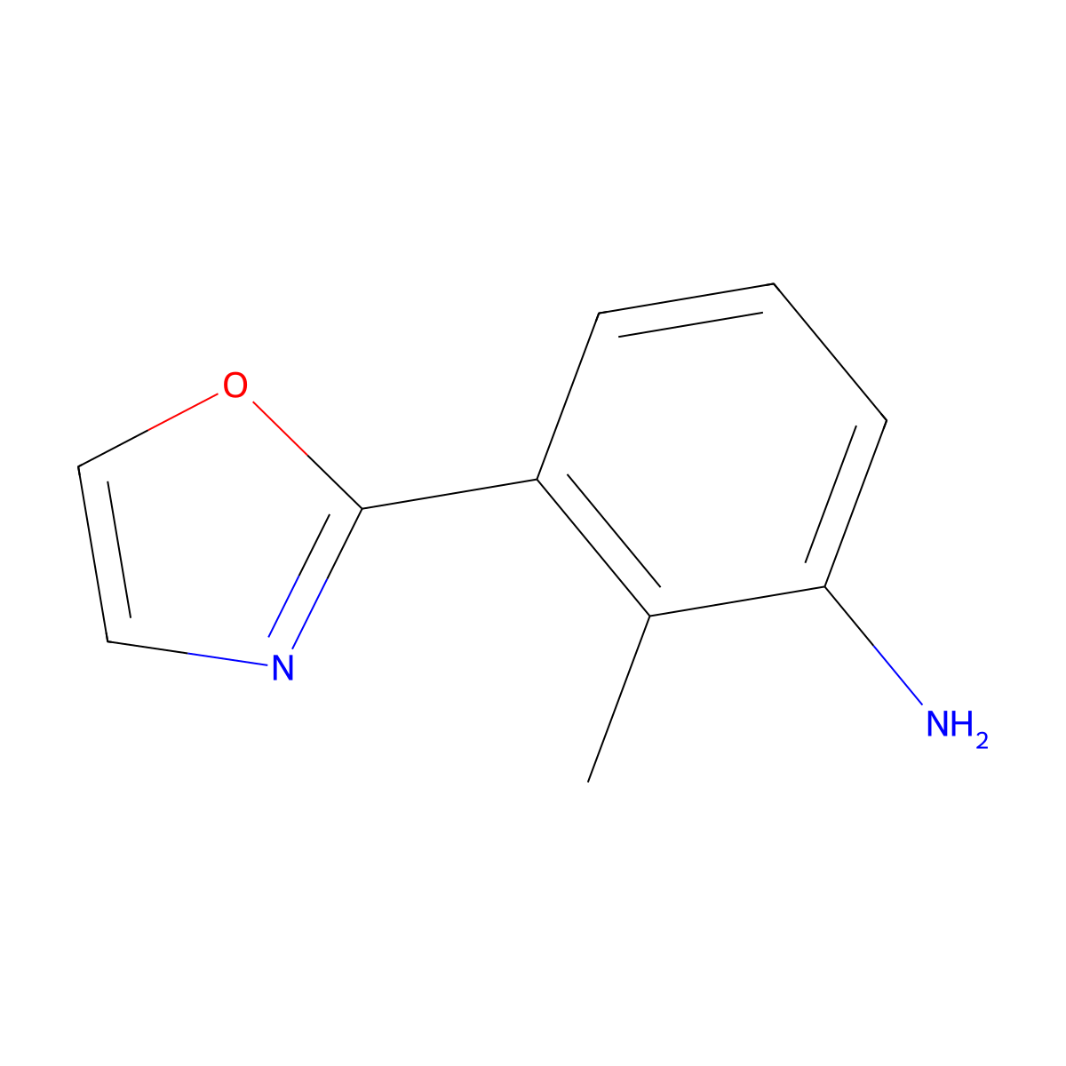 2-Methyl-3-(1,3-oxazol-2-yl)aniline molecular structure, CAS 1251266-25-7