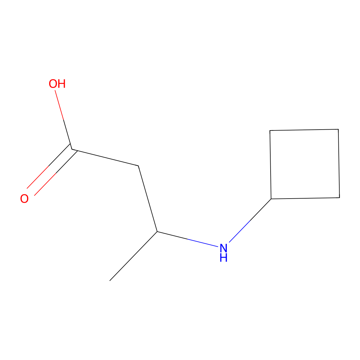 3-(Cyclobutylamino)-butanoic acid molecular structure, CAS 1251268-85-5
