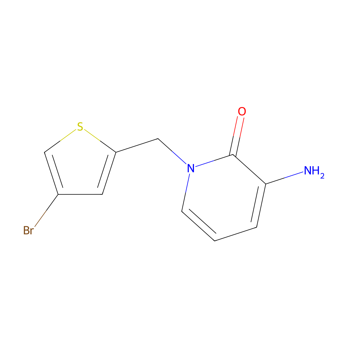 3-Amino-1-((4-bromothiophen-2-yl)methyl)pyridin-2(1h)-one molecular structure, CAS 1251269-11-0