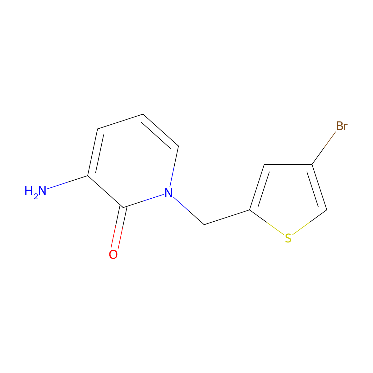 3-Amino-1-((4-bromothiophen-2-yl)methyl)pyridin-2(1h)-one molecular structure, CAS 1251269-11-0