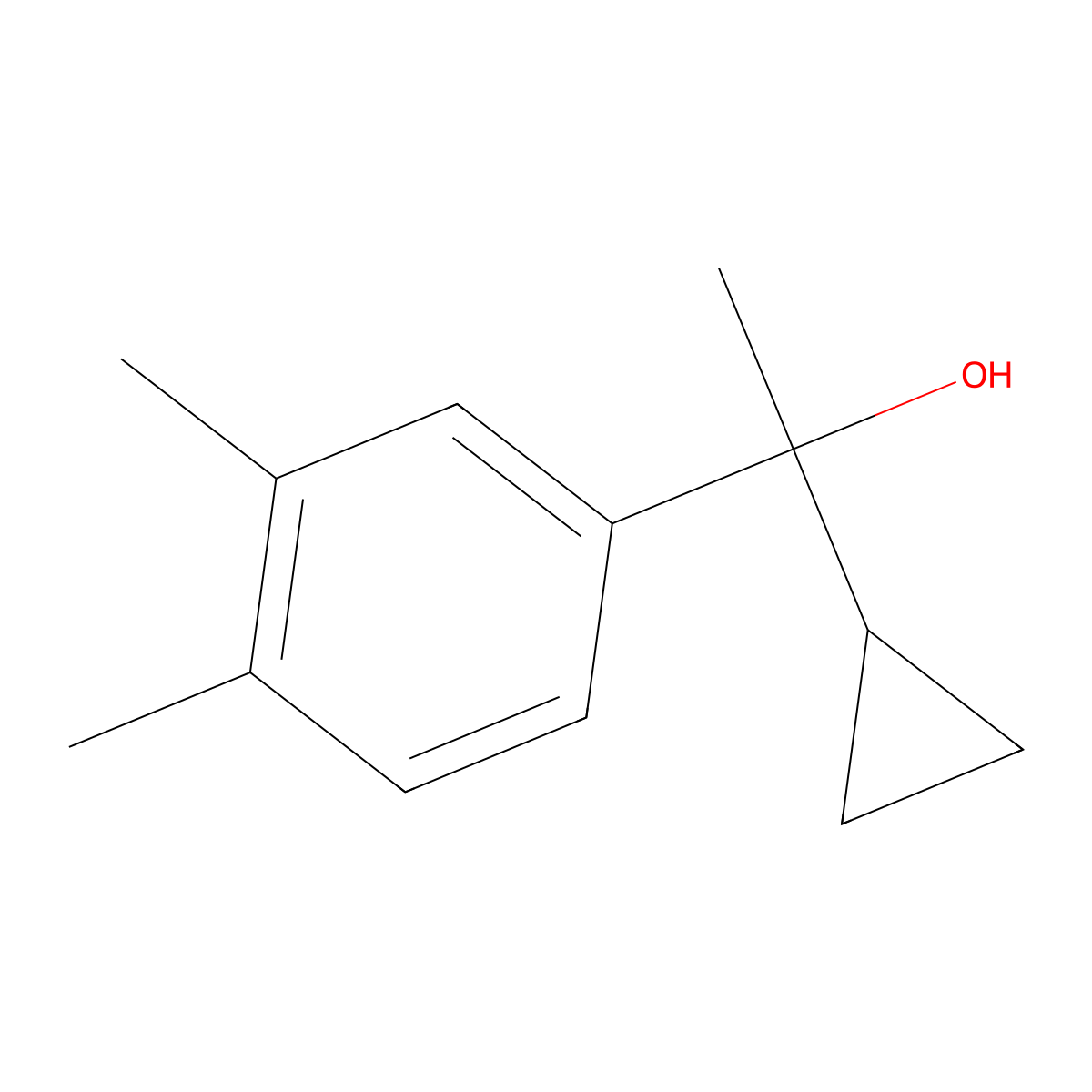 1-Cyclopropyl-1-(3,4-dimethylphenyl)ethanol molecular structure, CAS 1251269-33-6
