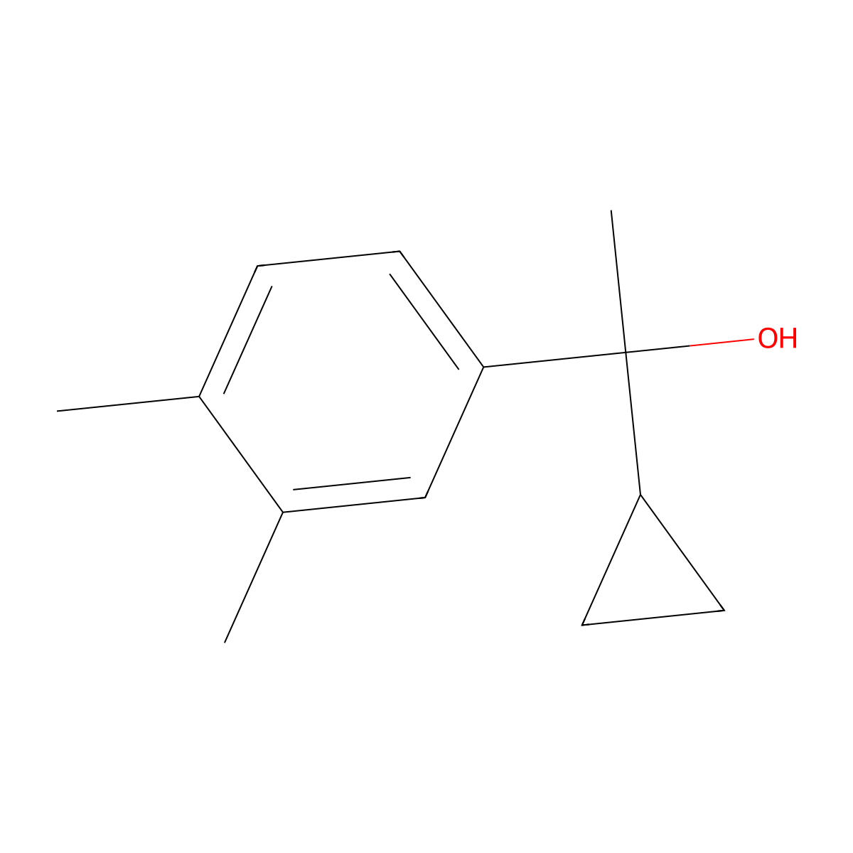 1-Cyclopropyl-1-(3,4-dimethylphenyl)ethanol molecular structure, CAS 1251269-33-6