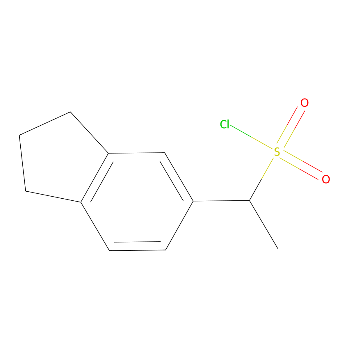 1-(2,3-Dihydro-1h-inden-5-yl)ethane-1-sulfonyl chloride molecular structure, CAS 1251270-66-2