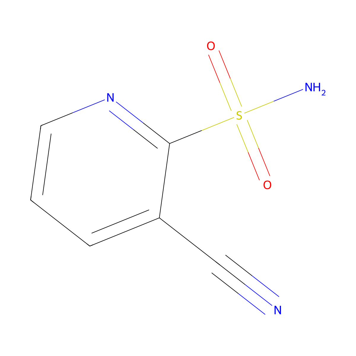3-Cyanopyridine-2-sulfonamide molecular structure, CAS 1251270-74-2