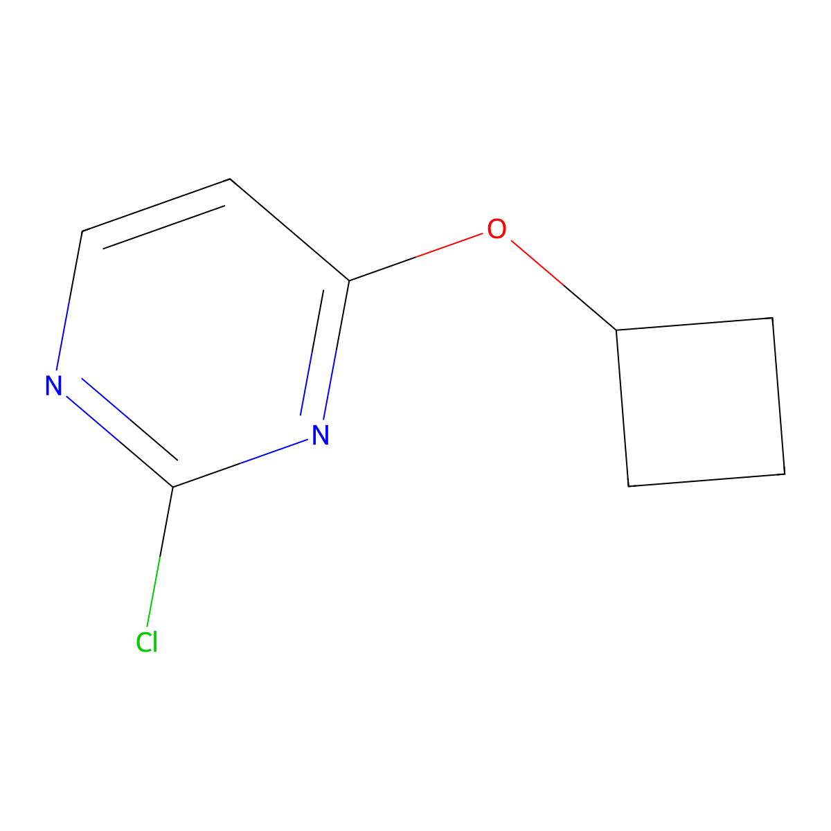2-Chloro-4-cyclobutoxypyrimidine molecular structure, CAS 1251272-12-4