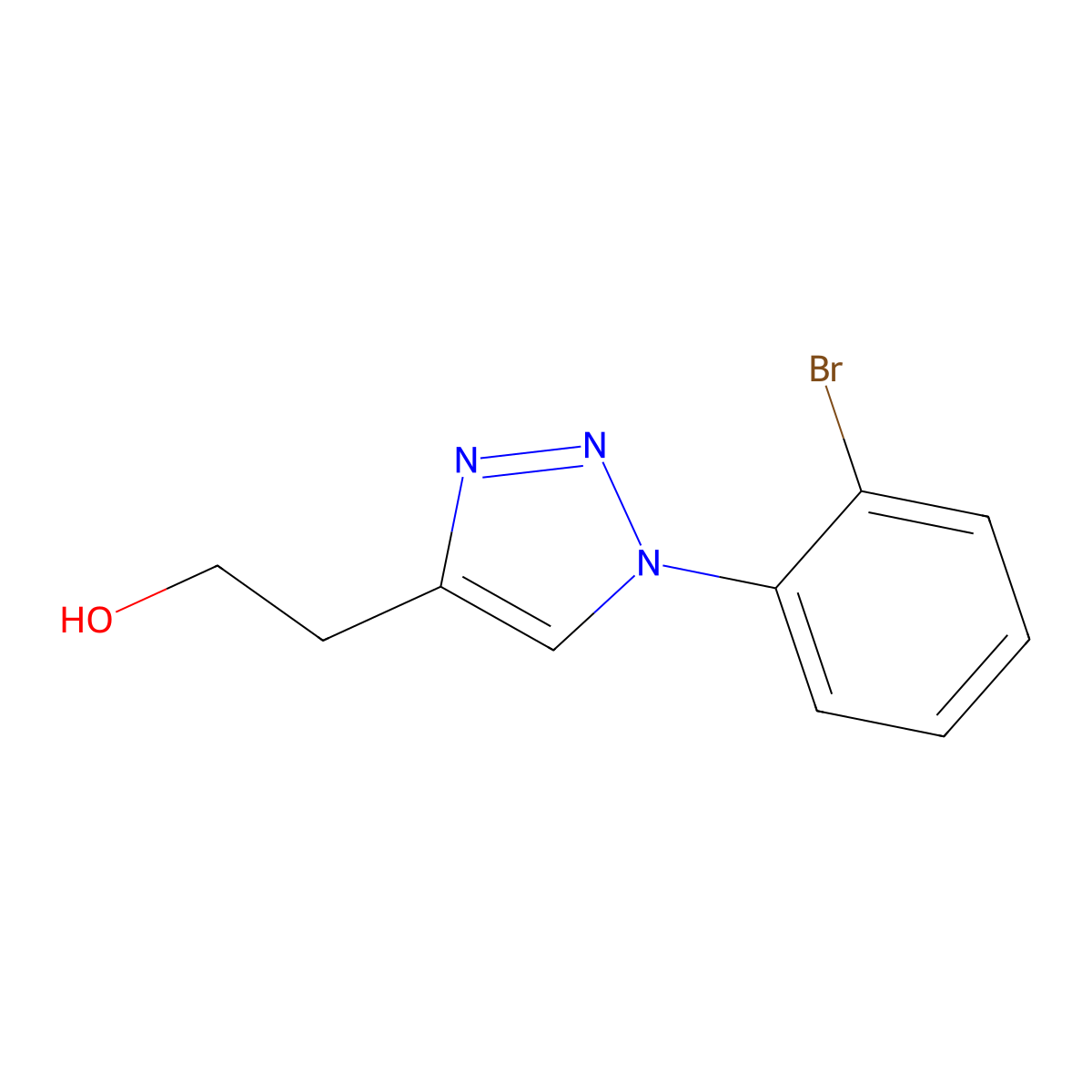 2-[1-(2-bromophenyl)-1H-1,2,3-triazol-4-yl]ethan-1-ol molecular structure, CAS 1251272-83-9