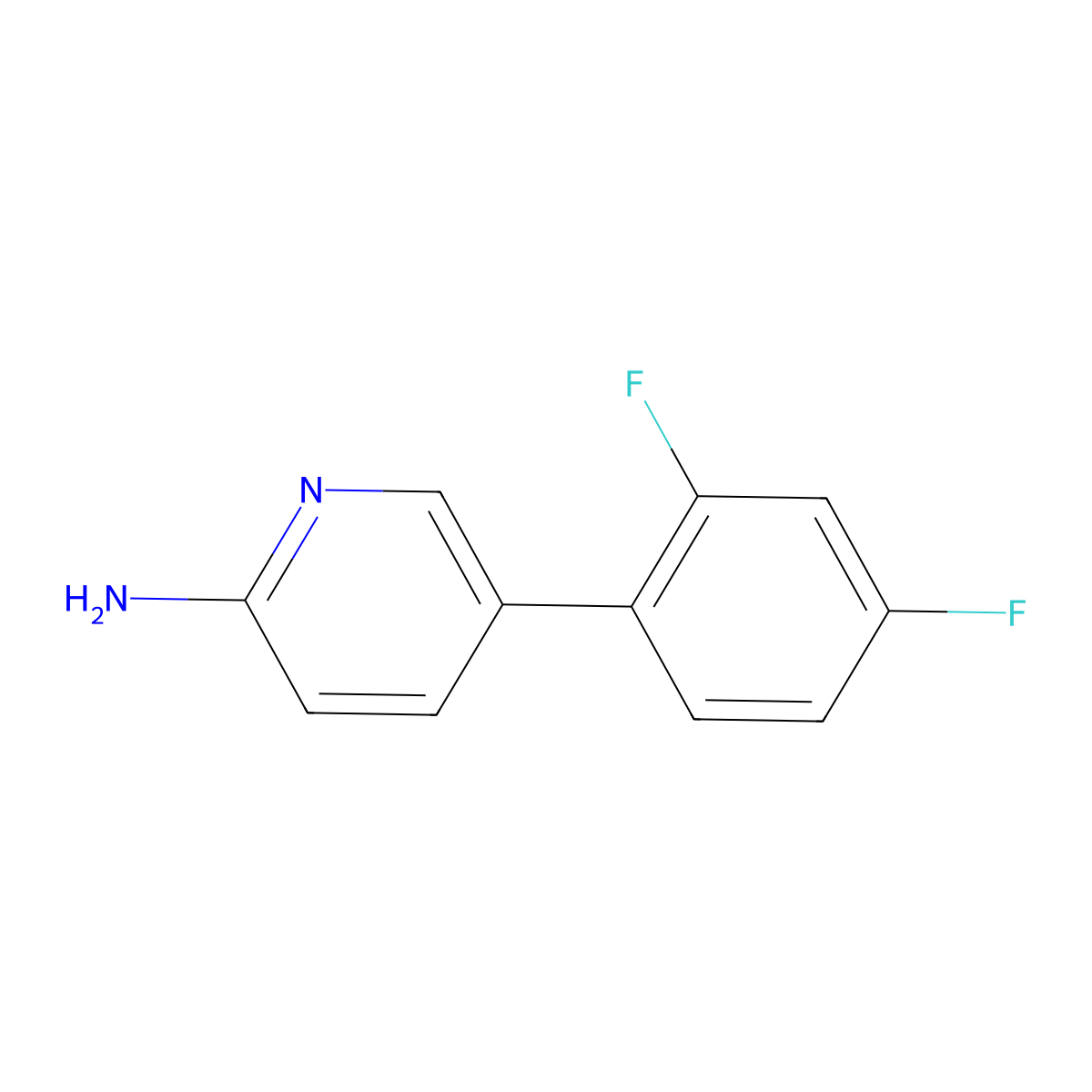 5-(2,4-Difluorophenyl)pyridin-2-amine molecular structure, CAS 1251275-20-3