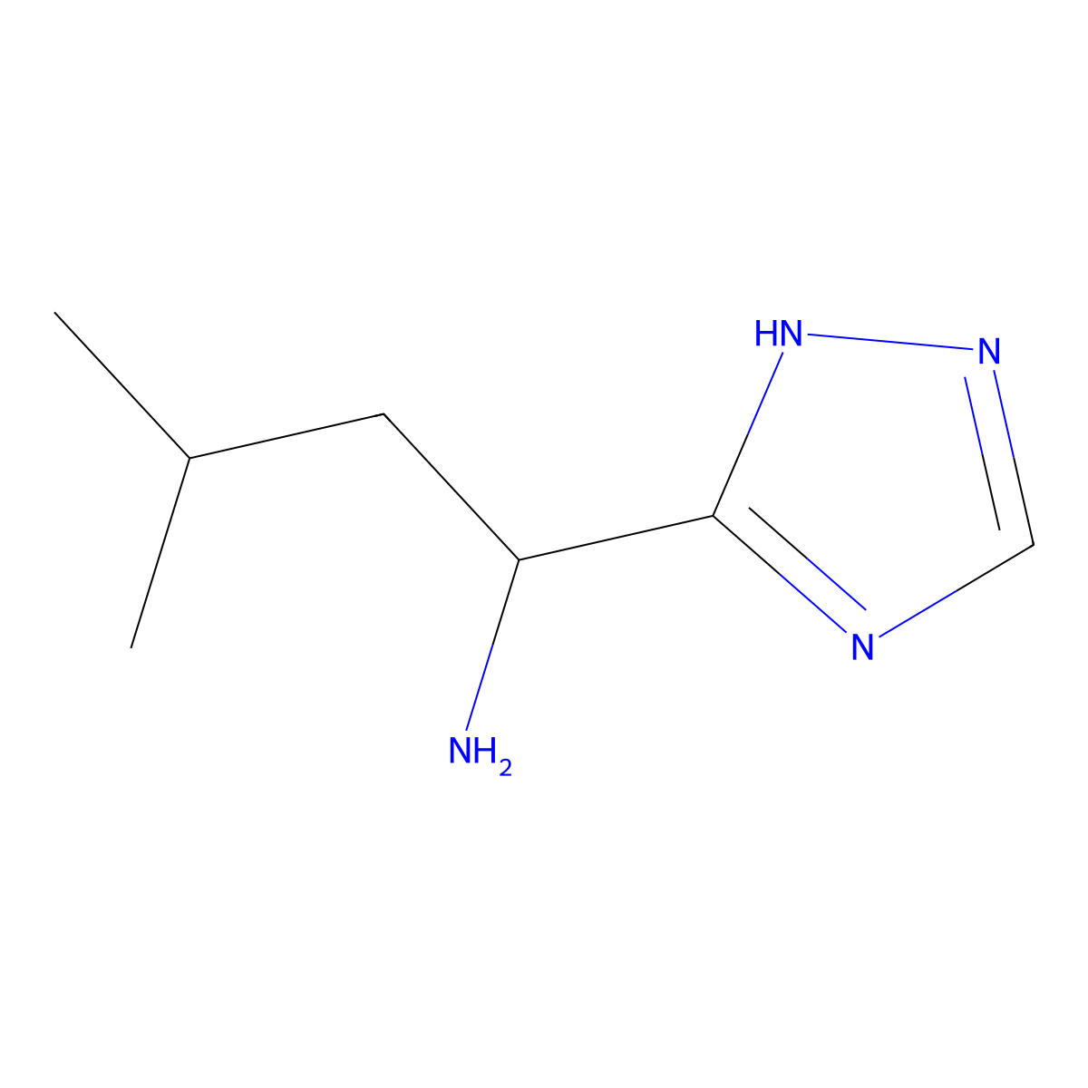 3-Methyl-1-(1h-1,2,4-triazol-3-yl)butan-1-amine molecular structure, CAS 1251276-97-7