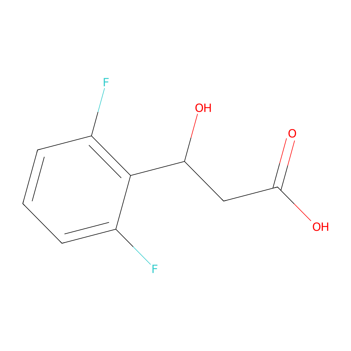 3-(2,6-Difluorophenyl)-3-hydroxypropanoic acid molecular structure, CAS 1251277-82-3