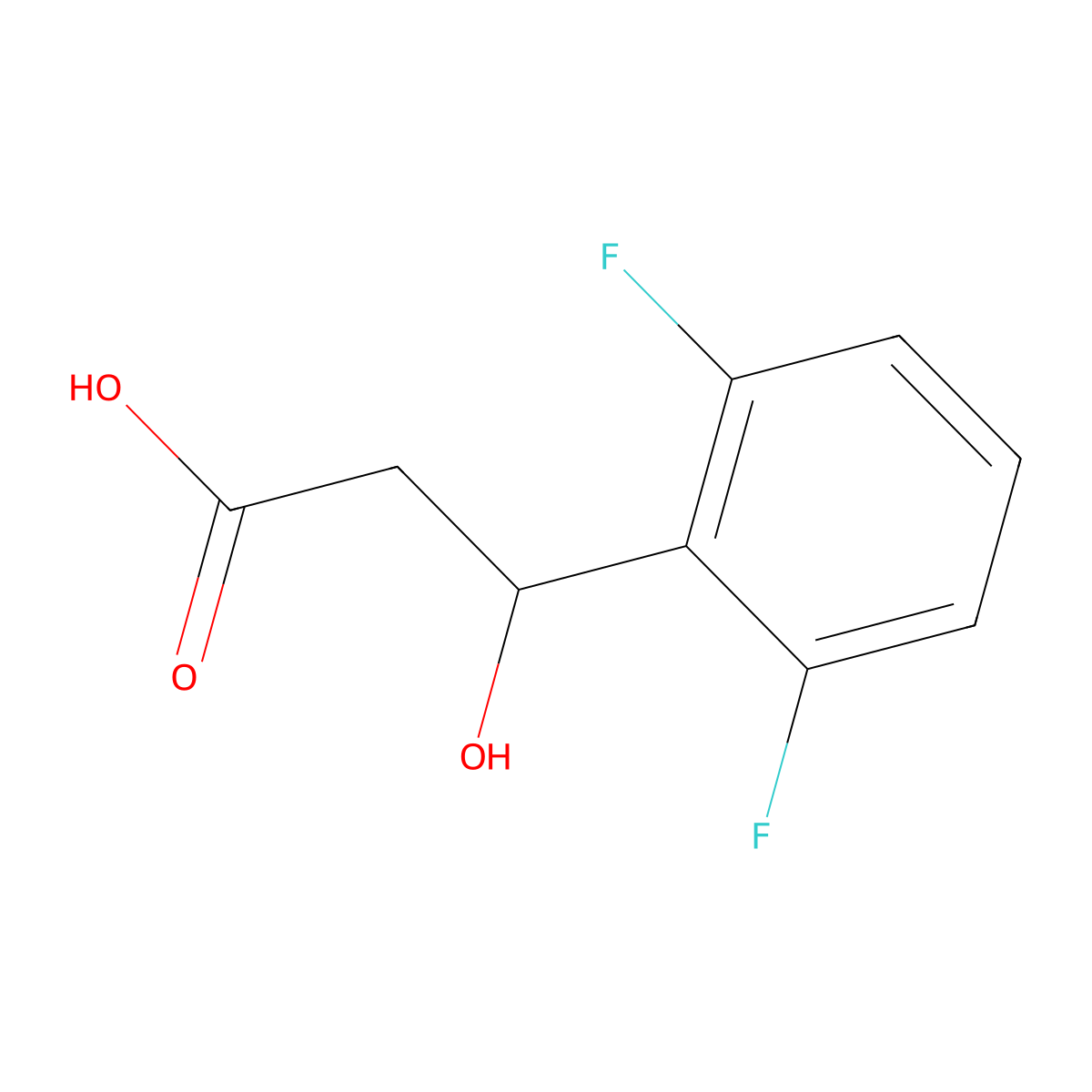 3-(2,6-Difluorophenyl)-3-hydroxypropanoic acid molecular structure, CAS 1251277-82-3