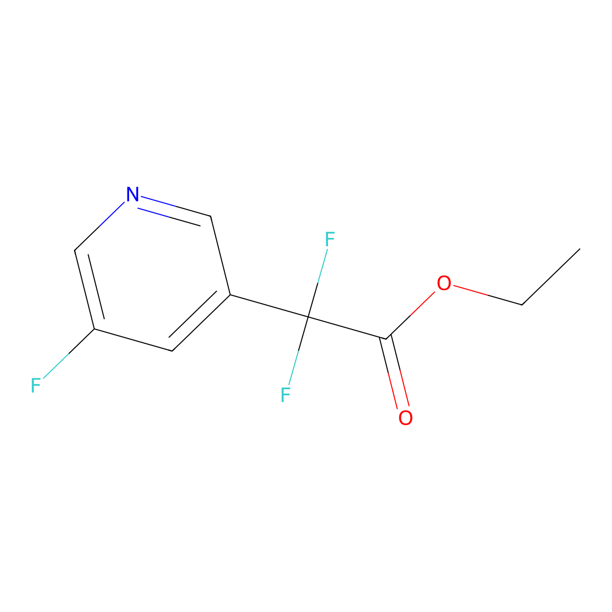 Ethyl alpha,alpha,5-trifluoro-3-pyridineacetate molecular structure, CAS 1251278-21-3