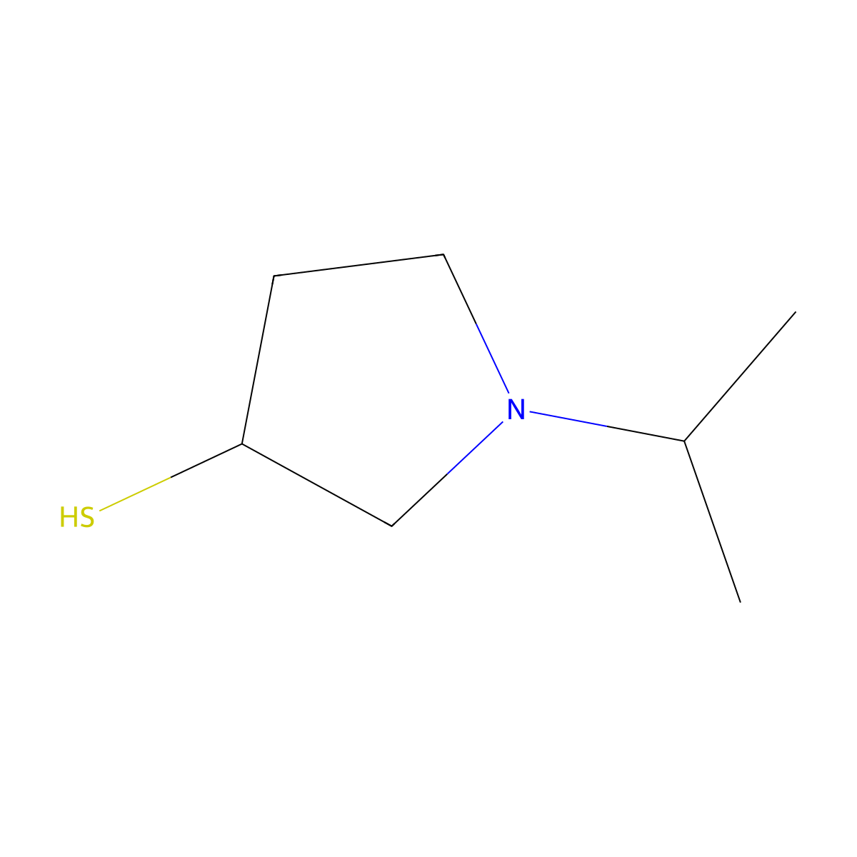 1-(Propan-2-YL)pyrrolidine-3-thiol molecular structure, CAS 1251278-94-0