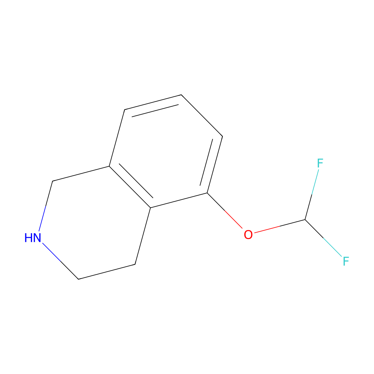 5-(Difluoromethoxy)-1,2,3,4-tetrahydroisoquinoline molecular structure, CAS 1251279-42-1