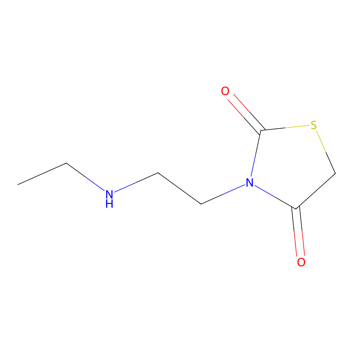 3-[2-(Ethylamino)ethyl]-1,3-thiazolidine-2,4-dione molecular structure, CAS 1251279-52-3