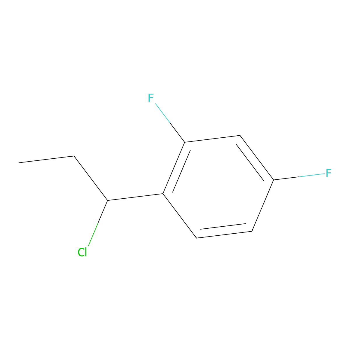 1-(1-Chloropropyl)-2,4-difluorobenzene molecular structure, CAS 1251280-43-9