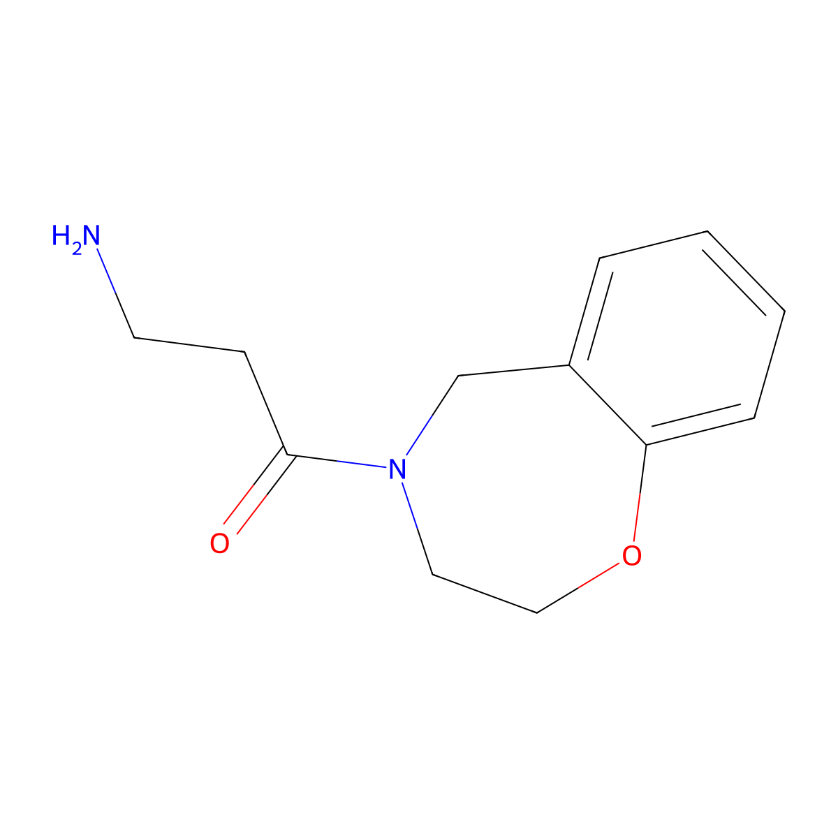 3-Amino-1-(2,3,4,5-tetrahydro-1,4-benzoxazepin-4-yl)propan-1-one molecular structure, CAS 1251281-31-8
