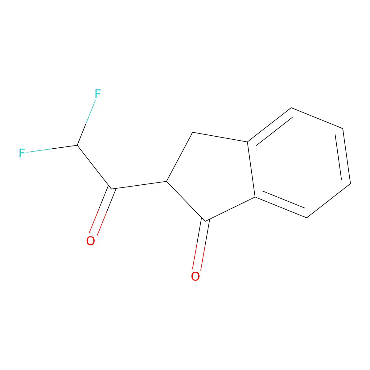 2-(2,2-Difluoroacetyl)-2,3-dihydro-1H-inden-1-one molecular structure, CAS 1251281-75-0