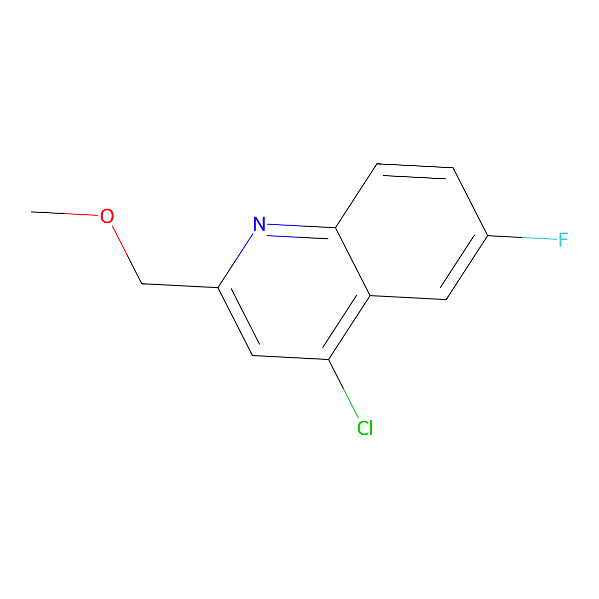 4-Chloro-6-fluoro-2-(methoxymethyl)quinoline molecular structure, CAS 1251283-45-0