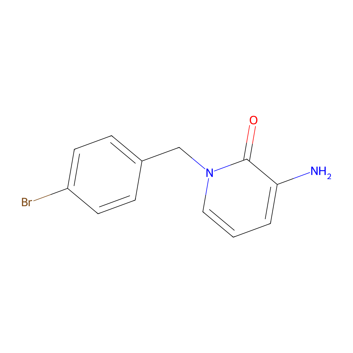 3-Amino-1-[(4-bromophenyl)methyl]-1,2-dihydropyridin-2-one molecular structure, CAS 1251283-64-3