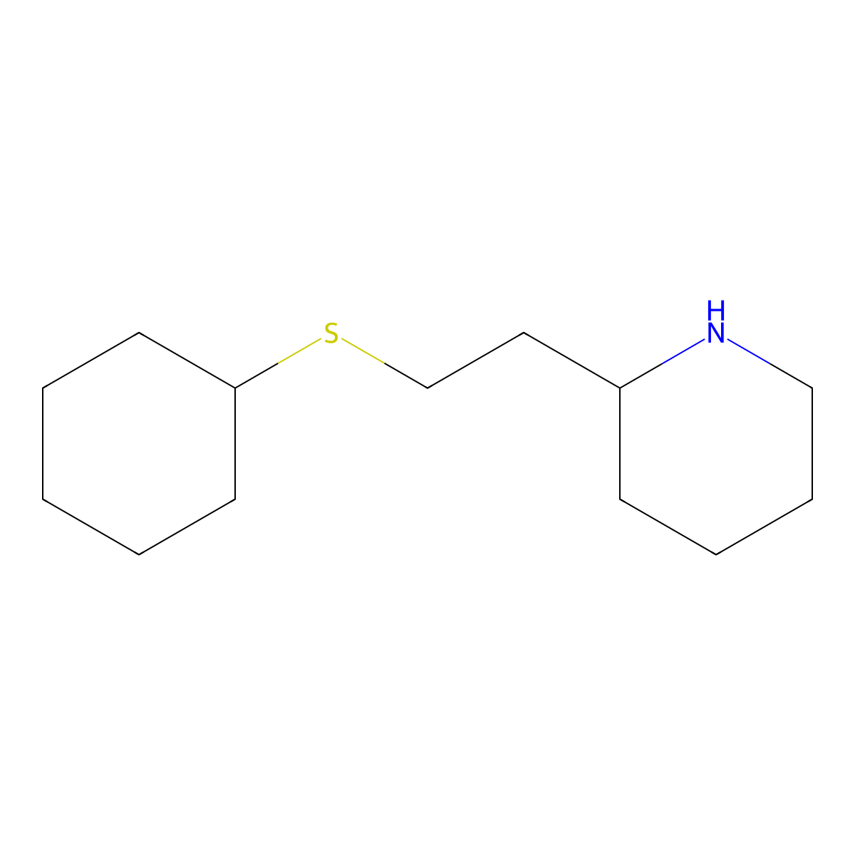 2-[2-(Cyclohexylsulfanyl)ethyl]piperidine molecular structure, CAS 1251285-59-2