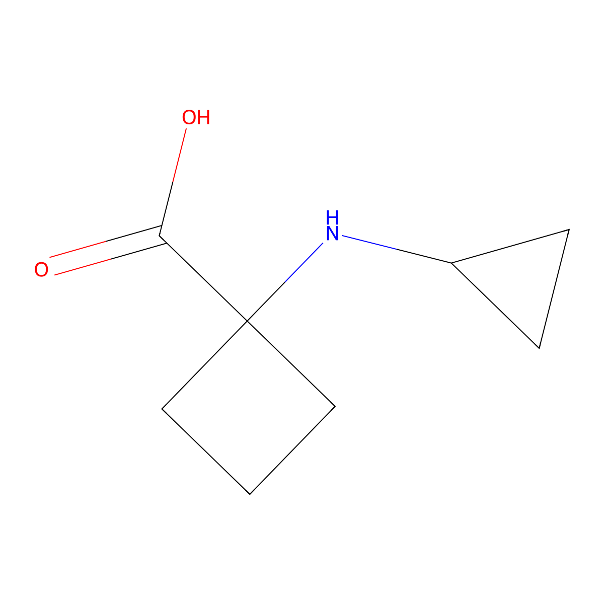 1-(Cyclopropylamino)cyclobutane-1-carboxylic acid molecular structure, CAS 1251286-12-0