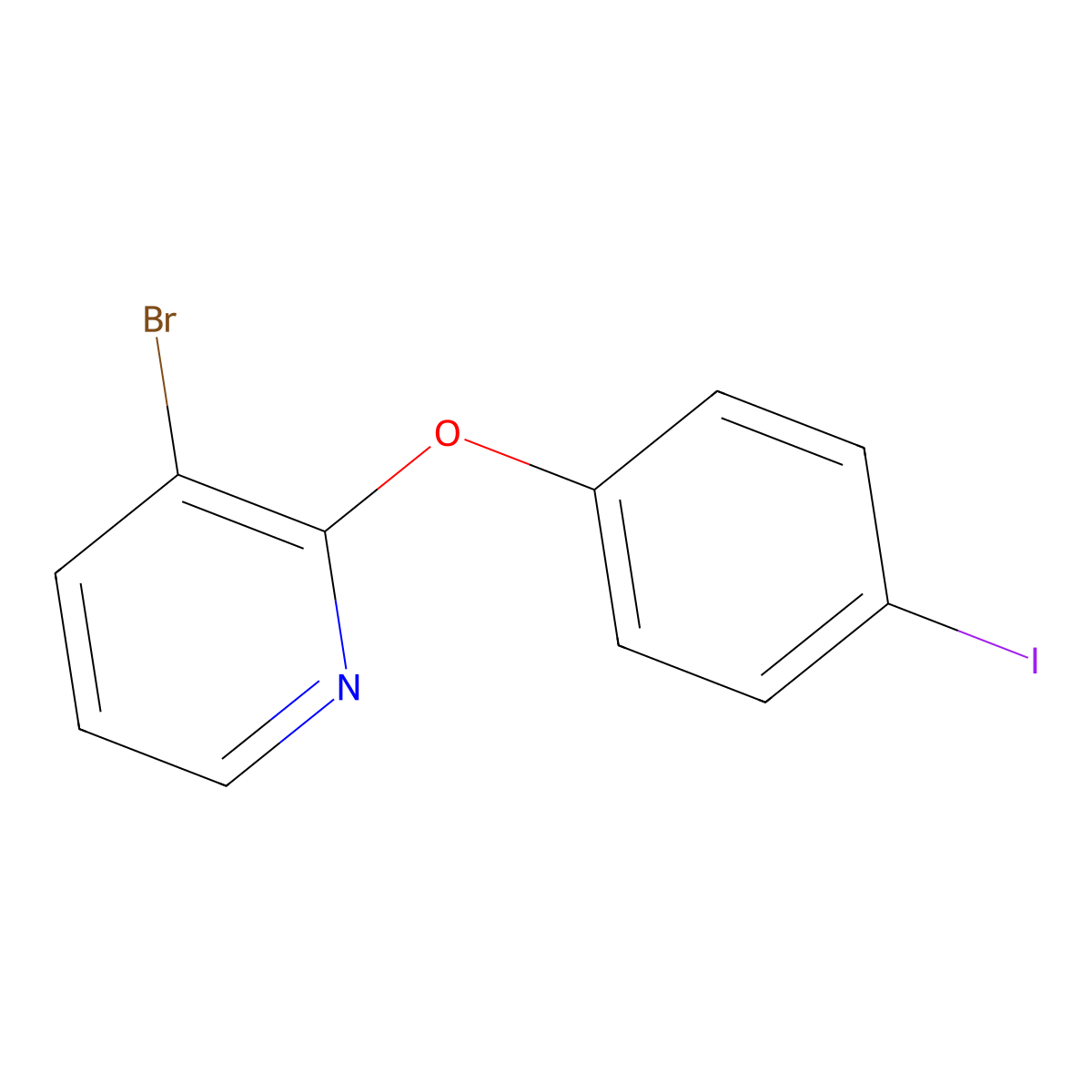 3-Bromo-2-(4-iodophenoxy)pyridine molecular structure, CAS 1251287-65-6