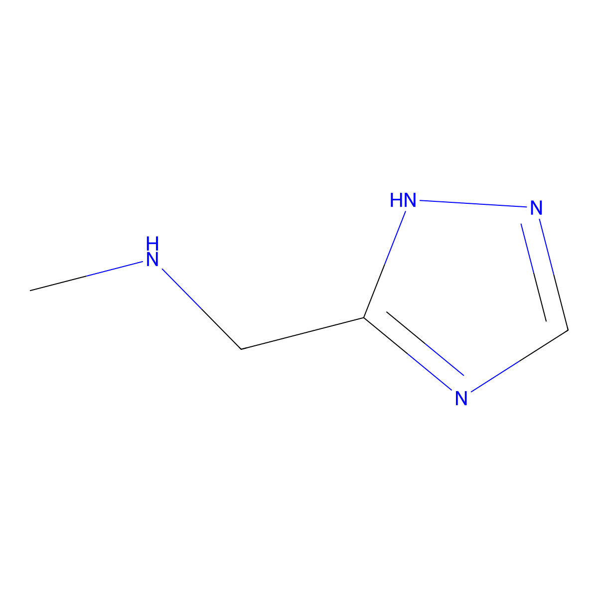 methyl(4H-1,2,4-triazol-3-ylmethyl)amine molecular structure, CAS 1251288-42-2