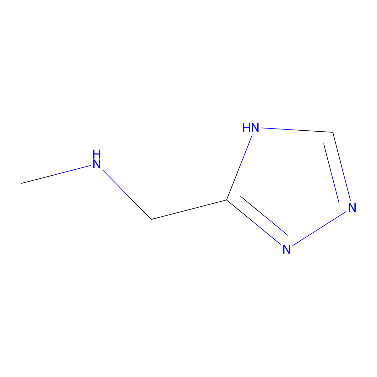 methyl(4H-1,2,4-triazol-3-ylmethyl)amine molecular structure, CAS 1251288-42-2