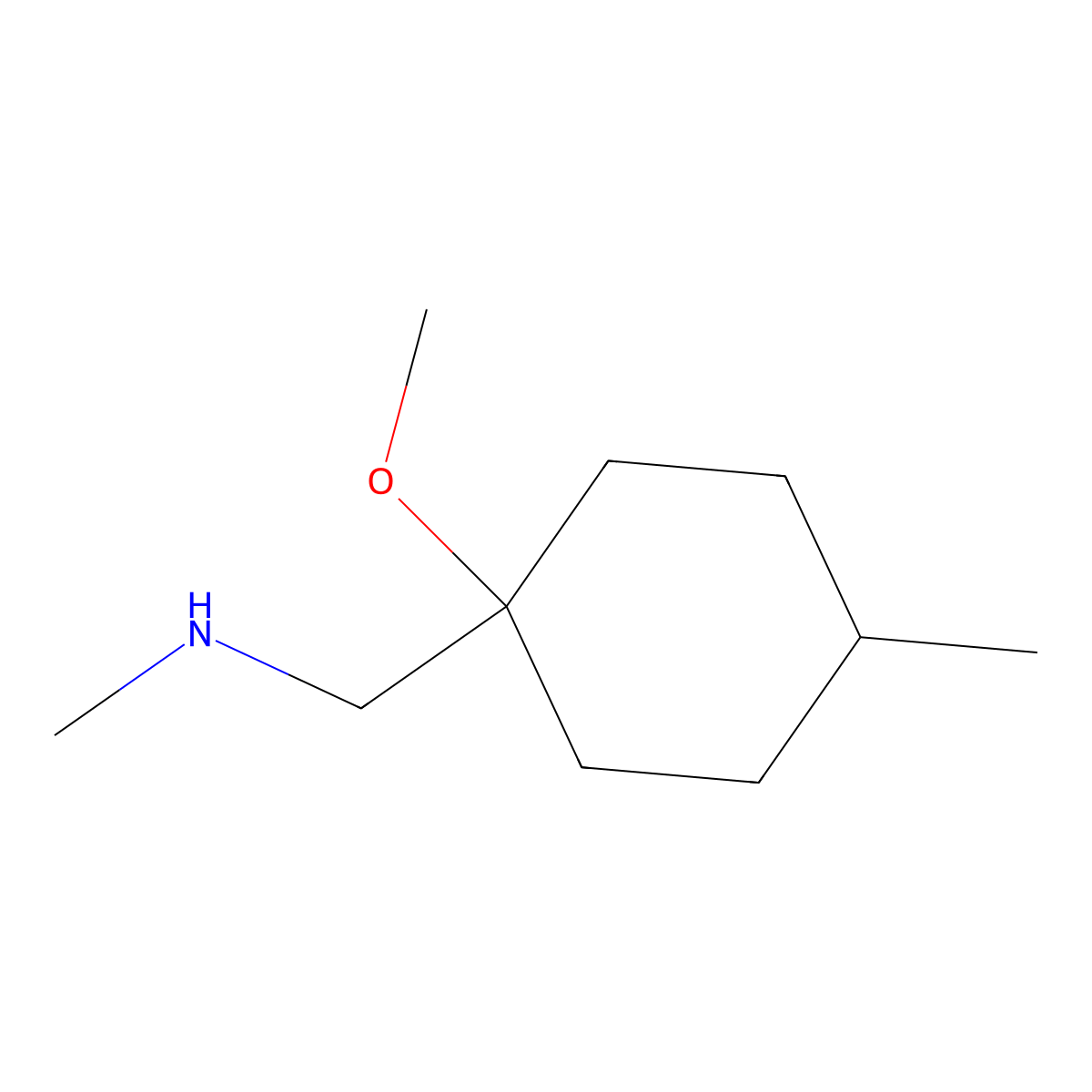 [(1-Methoxy-4-methylcyclohexyl)methyl](methyl)amine molecular structure, CAS 1251290-05-7