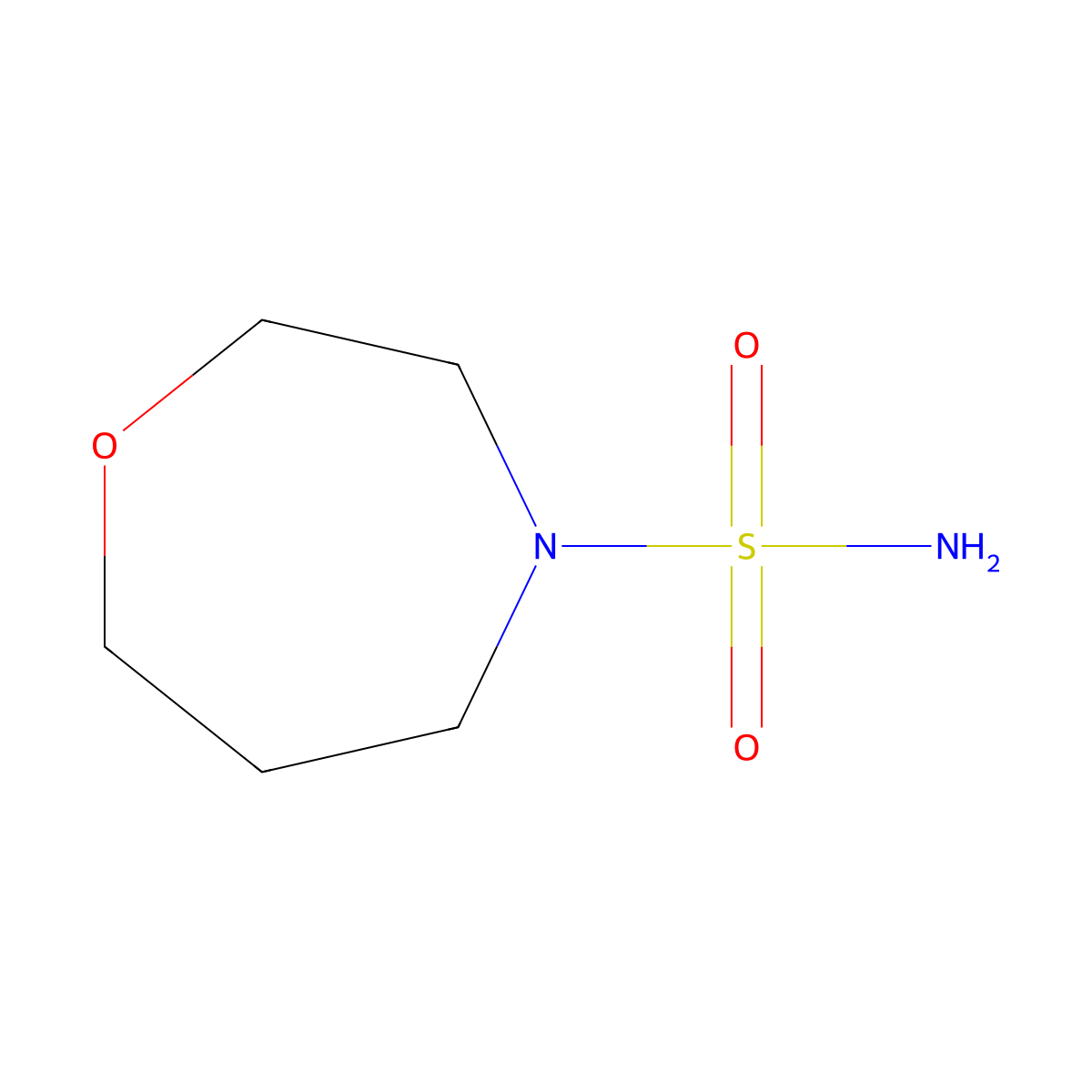 1,4-Oxazepane-4-sulfonamide molecular structure, CAS 1251292-93-9