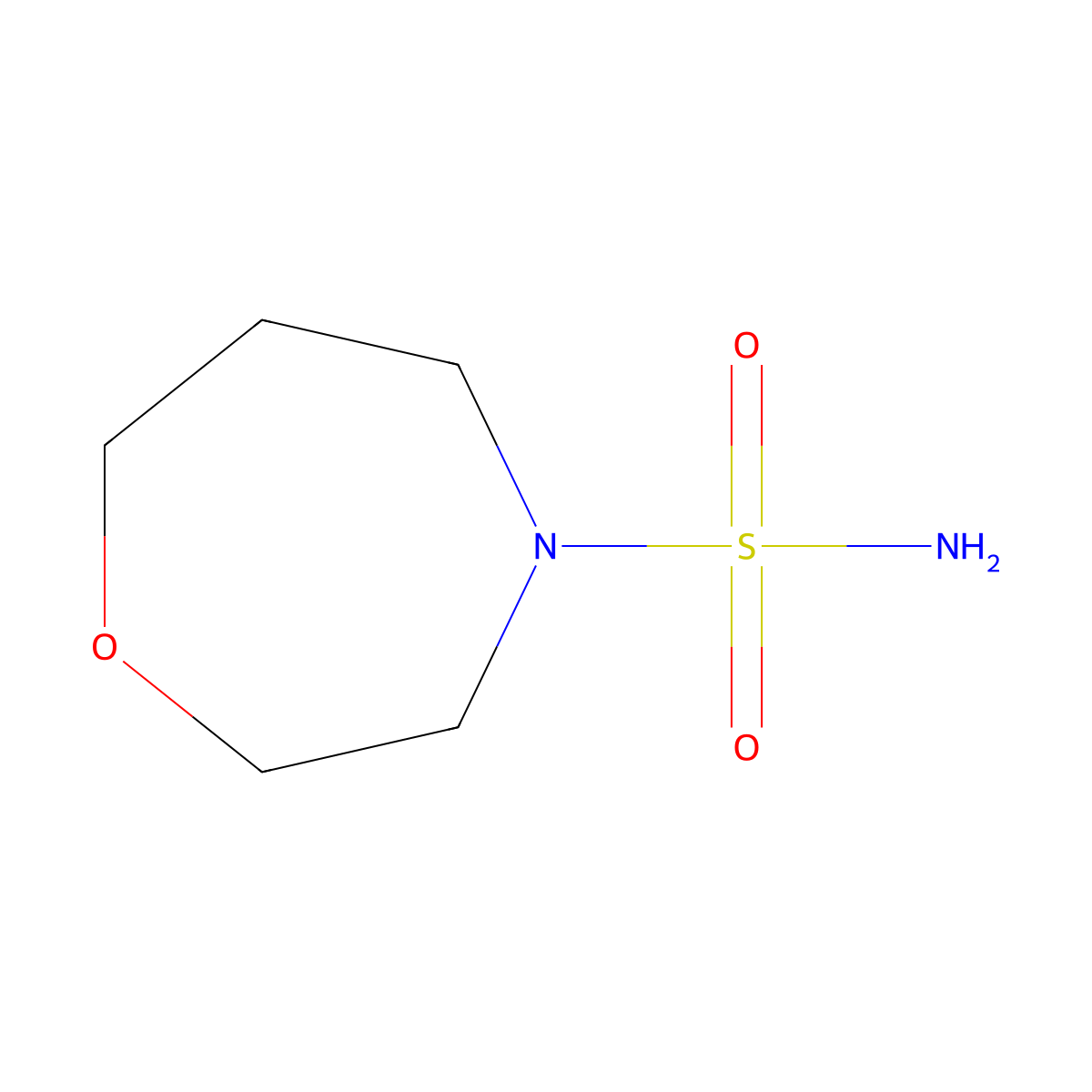 1,4-Oxazepane-4-sulfonamide molecular structure, CAS 1251292-93-9