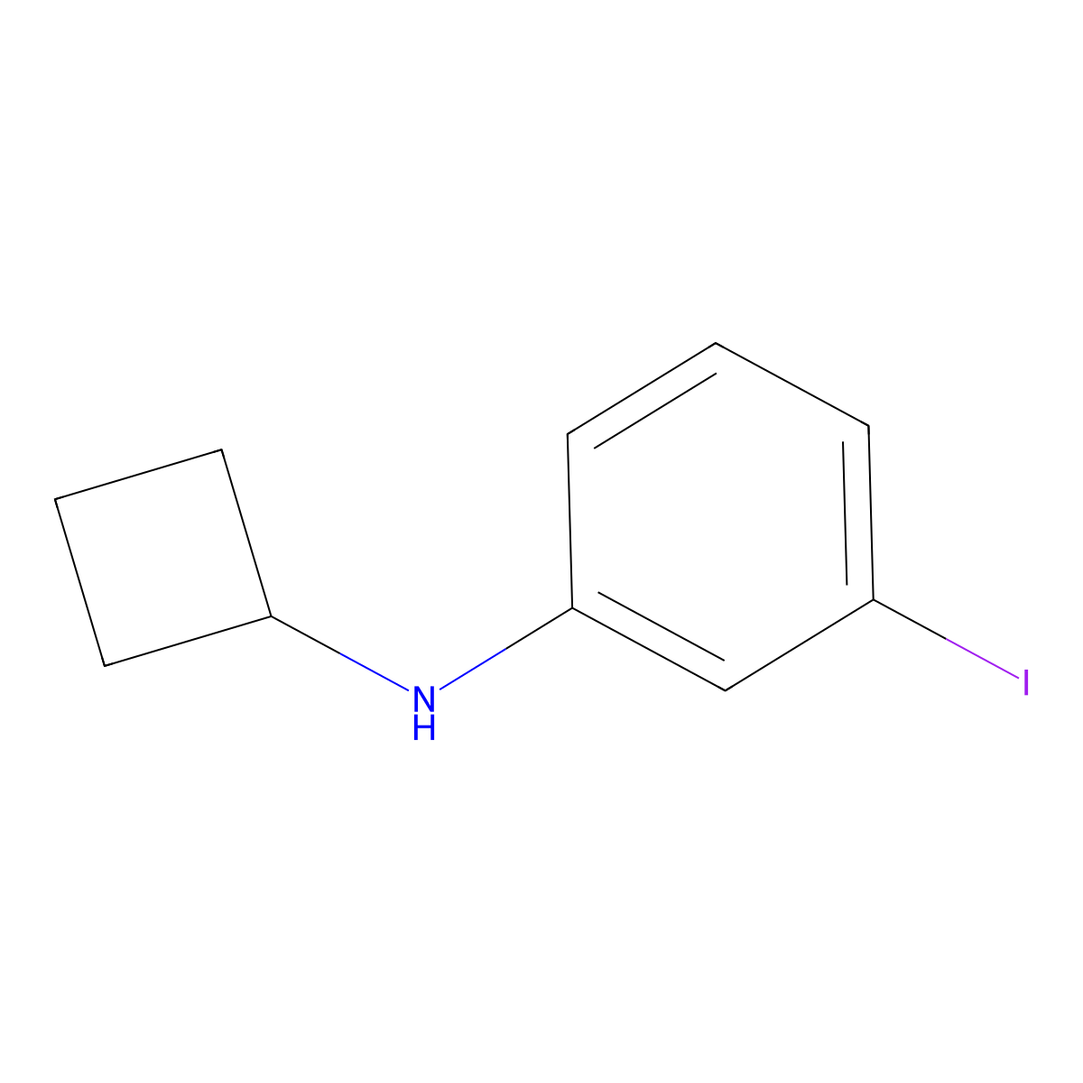 N-cyclobutyl-3-iodoaniline molecular structure, CAS 1251293-76-1