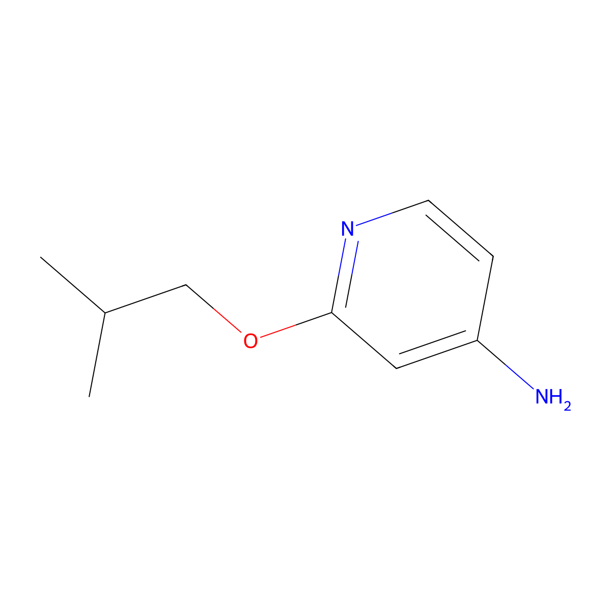 2-(2-Methylpropoxy)pyridin-4-amine molecular structure, CAS 1251295-85-8
