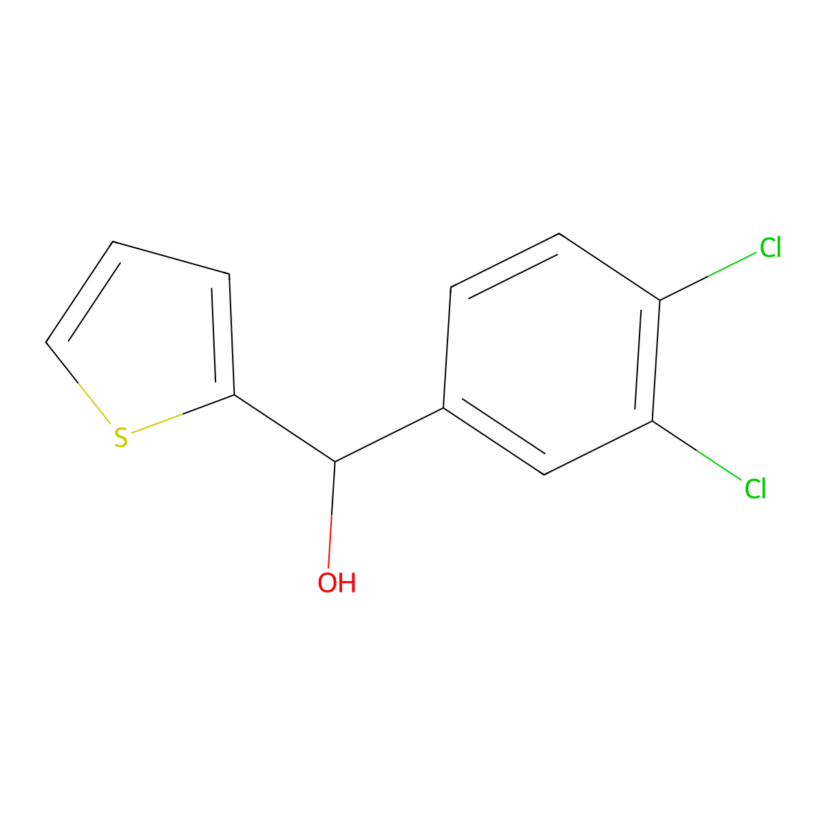 3,4-Dichlorophenyl-(2-thienyl)methanol molecular structure, CAS 1251297-59-2