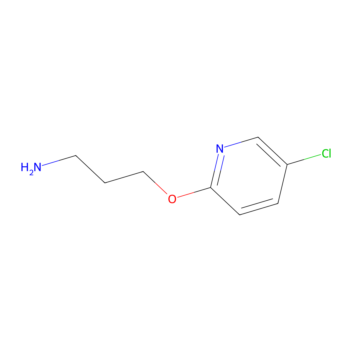 3-((5-Chloropyridin-2-yl)oxy)propan-1-amine molecular structure, CAS 1251300-87-4