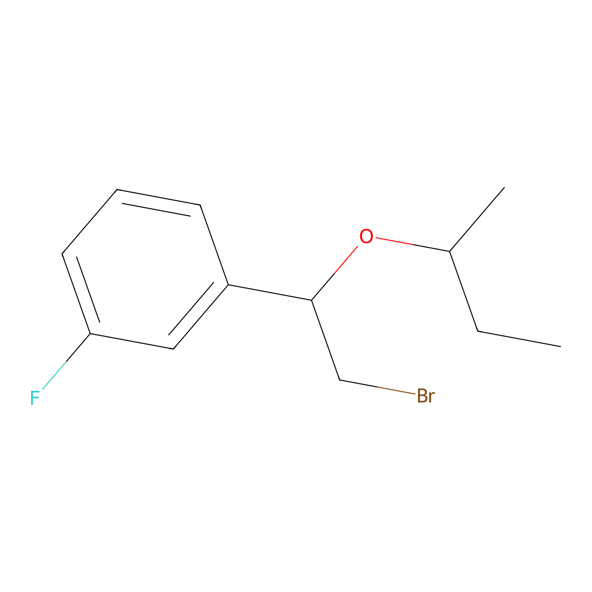 1-(2-Bromo-1-(sec-butoxy)ethyl)-3-fluorobenzene molecular structure, CAS 1251301-11-7