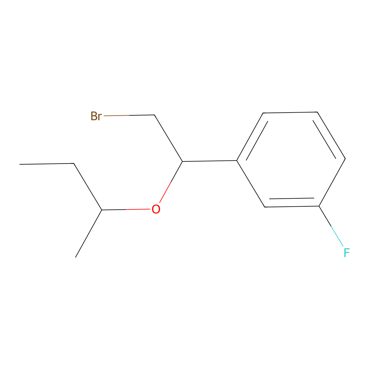1-(2-Bromo-1-(sec-butoxy)ethyl)-3-fluorobenzene molecular structure, CAS 1251301-11-7