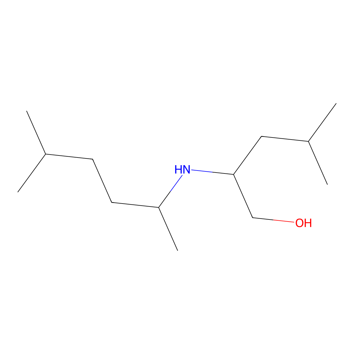 4-Methyl-2-[(5-methylhexan-2-yl)amino]pentan-1-ol molecular structure, CAS 1251304-23-0