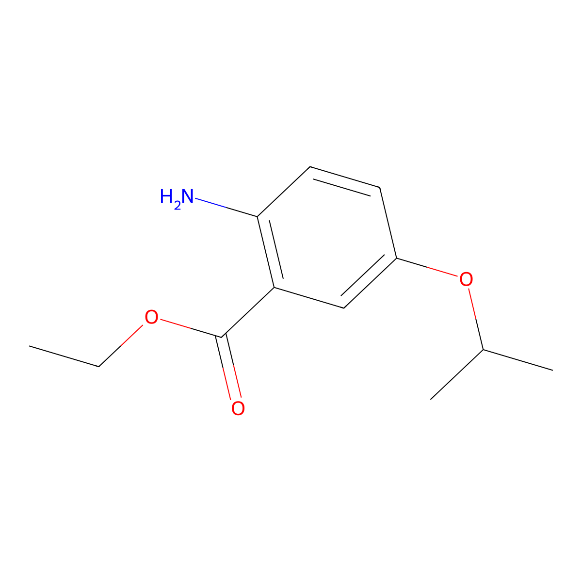 Ethyl 2-amino-5-isopropoxybenzoate molecular structure, CAS 1251304-75-2