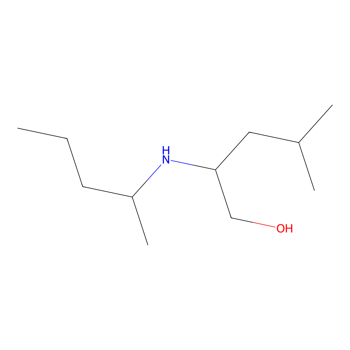 4-Methyl-2-[(pentan-2-yl)amino]pentan-1-ol molecular structure, CAS 1251305-51-7