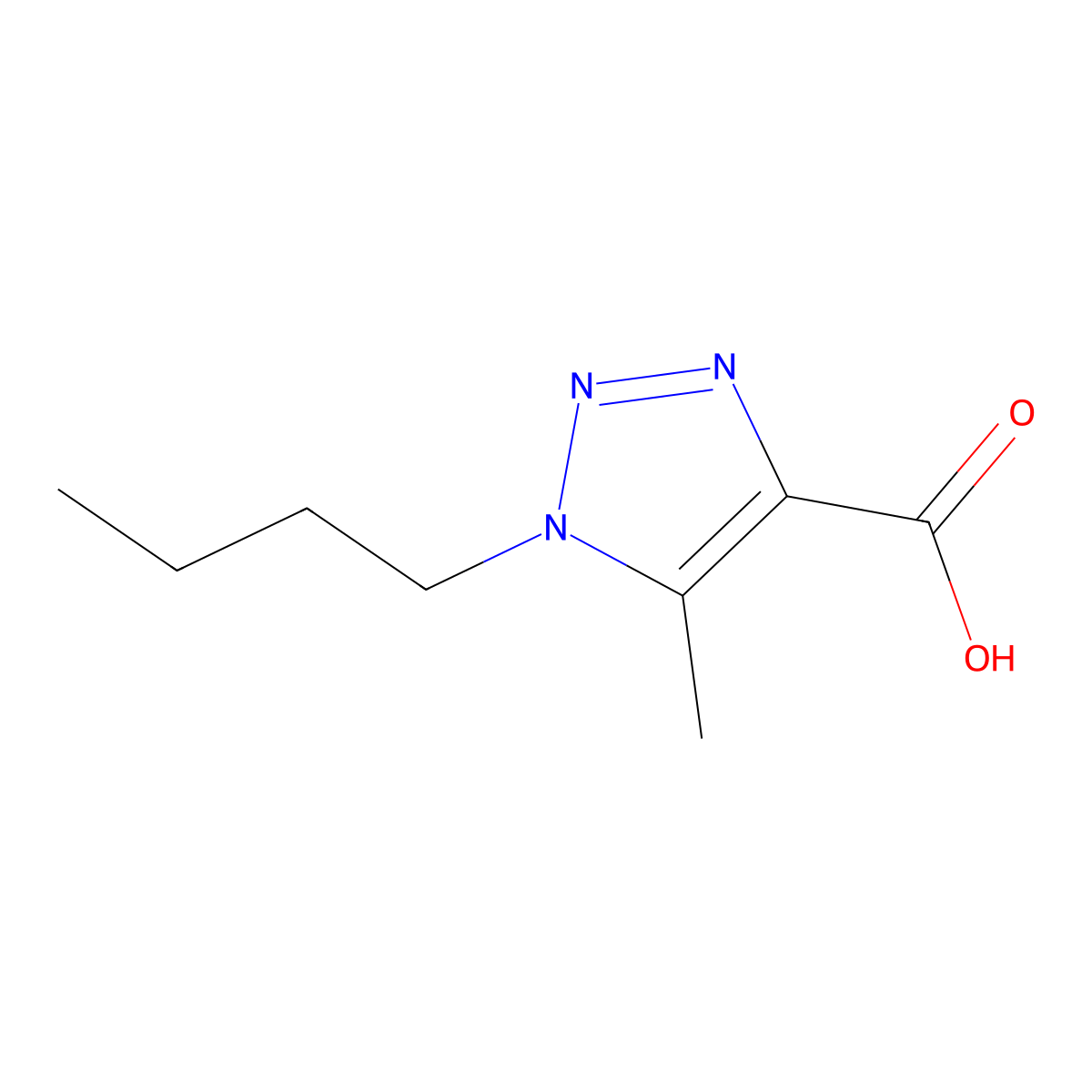 1-Butyl-5-methyl-1h-1,2,3-triazole-4-carboxylic acid molecular structure, CAS 1251309-19-9
